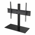 Seatsolutions Flat Table Top TV Stand & Base - Black & Black Glass SE2770190